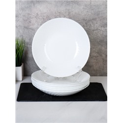Набор суповых тарелок 6 штук 550 мл 203 мм белая / BZSP80 (WHITE) /уп 8/