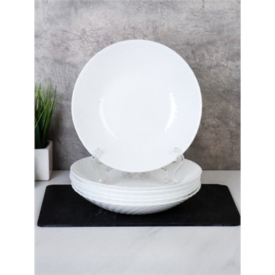 Набор суповых тарелок 6 штук 550 мл 203 мм белая / BZSP80 (WHITE) /уп 8/