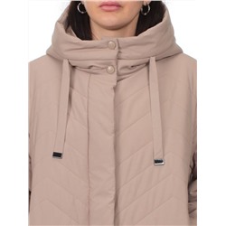 1135 DK. BEIGE Пальто зимнее облегченное женское (холлофайбер 150 гр.)