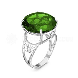 Кольцо из серебра с кварцем родированное 925 пробы К-3363р