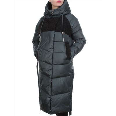 Y21638 DARK GREEN Пальто женское зимнее MEIYEE (200 гр. холлофайбера)