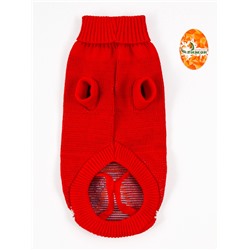 Свитер «Олень на красном», XL (ДС 34, ОШ 34, ОГ 32-51 см)