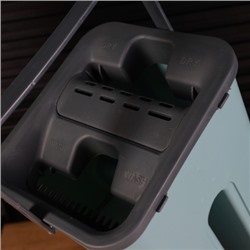 Ведро с вертикальным отжимом и шваброй Моп / S2-1 /уп 24/ голубой/2 насадки