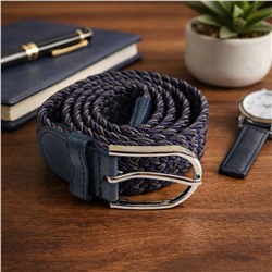 Ремень тканевый темно-синий, арт.007.370