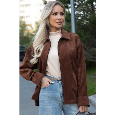 Жакет вельветовый Реджина (коричневый) Б14563-9М