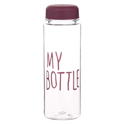 Бутылка для воды My bottle, 500 мл, 19.5×6 см, чехол в комплекте, бордовая