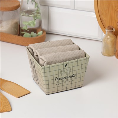 Набор полотенец «Этель» Homemade, 3 шт., 100% хлопок