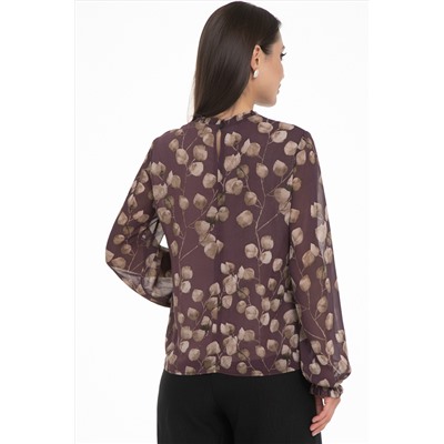 Блузка шифоновая с принтом