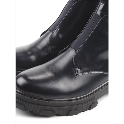 01-E2014B-497F DT. BLUE Ботинки демисезонные женские (натуральная кожа)