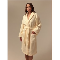 Халат махровый женский SL HOME: Basic «Айвори», хлопок 100%, молочный