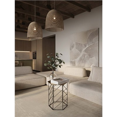 Столик журнальный «Линии», 35×35×43 см, алюминий, железо