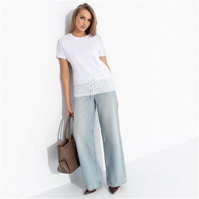 Футболка комбинированная, Романтика с перчинкой