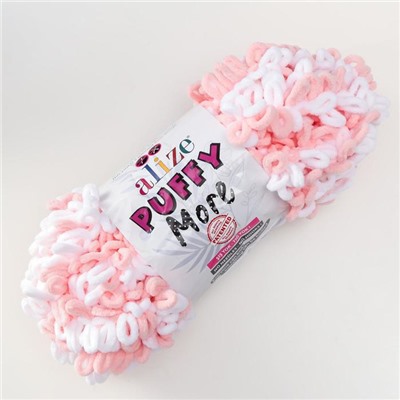 Плюшевая пряжа для вязания руками ALIZE, Puffy more, 100% микрополиэстер, 11.5 м/150 г, (6272)