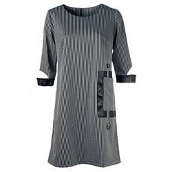 Женское платье миди в полоску 250586, размер 48, 50, 52, 54