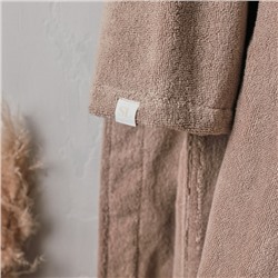 Халат махровый мужской SL HOME: Basic «Саббиа», размер S, хлопок 100%, коричневый