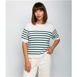 Футболка #ОКТ185002, тёмно-зелёный, белый