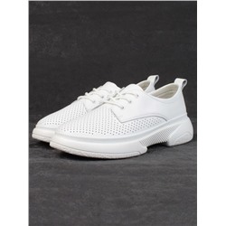 03-PDXL140-1 WHITE Кроссовки женские (натуральная кожа)