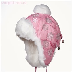 245-З Снежок Ушанка для девочки (50-52)