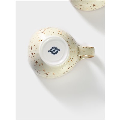 Кружки Magistro Mediterana, набор 2 шт.: 250 мл, фарфор, бежевые