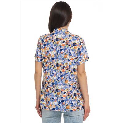 Блузка разноцветная с короткими рукавами