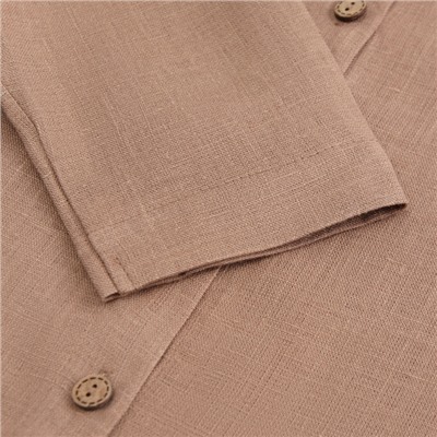 Костюм детский домашний (рубашка и брюки) SL HOME, размер 38 (146-152 см), цвет кофейный