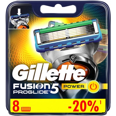 Gillette FUSION Power ProGlide (8шт) RusPack orig