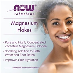 NOW Foods, Solutions, магниевые хлопья, 100 % чистоты, 1531 г (3,37 фунта)