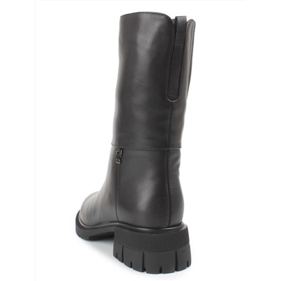 Z4209M BLACK Полусапоги зимние женские (натуральная кожа, натуральный мех)