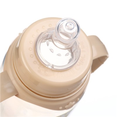 Бутылочка для кормления, новогодняя, Little Baby, классическое горло, с ручками, от 0 мес., 150 мл., цилиндр, M&B