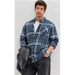 Рубашка F521-0460 blue-white