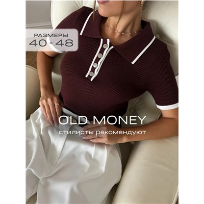 Джемпер-поло (вязаный трикотаж)