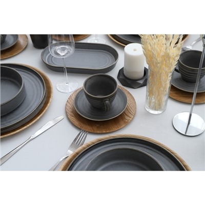 Чашка Magistro Urban, 200 мл, фарфор, серая