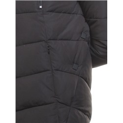 M16-98 BLACK Пальто зимнее женское (холлофайбер, натуральный мех чернобурки)