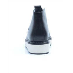 01-5172-1 BLACK Ботинки женские демисезонные (натуральная кожа, байка)