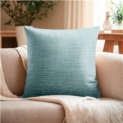 Наволочка декоративная «Этель» Velvet, 43×43 см, голубая