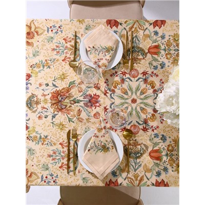 Набор кухонный «Этель» Floral pattern, скатерть 147×184±2 см с ГМВО, салфетки 40×40 см - 8 шт.