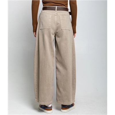 Джинсы #КТ26200, бежево-серый