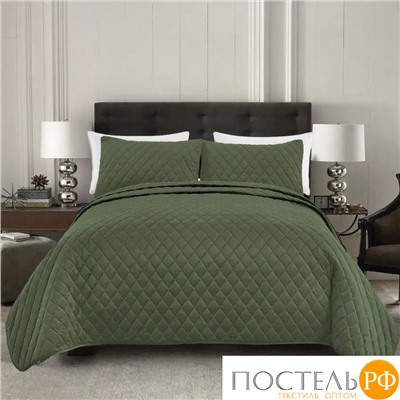 Покрывало HAMPTON 35% лён,35%тенсель,30% хлопок olive (оливковый) 240X260, 50х70 (2шт.) CASUAL AVENUE / Lappartement