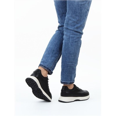 03-A970-1 BLACK Кроссовки женские (натуральная кожа)