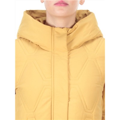 2158 MUSTARD Пальто зимнее облегченное  женское YINGPENG (150 гр. холлофайбер)