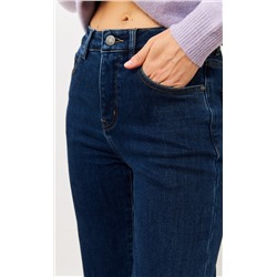 Джинсы утеплённые женские на флисе F322-0135W d.blue