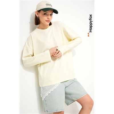 Женский лонгслив оверсайз Happyfox
