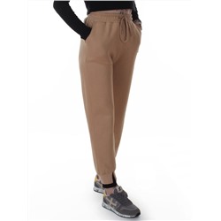 2619 BEIGE Брюки спортивные утепленные женские (85% хлопок, 10% полиэстер, 5% спандекс)