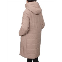 1073 DK. BEIGE Пальто зимнее облегченное женское (холлофайбер 150 гр.)