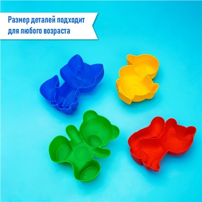 Набор игрушек для песочницы, 11 предметов: 8 формочек, совок, лейка, грабли, МИКС