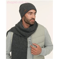 LS 136 PE 136 Комплект мужской флис (колпак+шарф) (57-59)