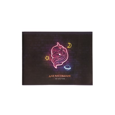 УЦЕНКА Альбом д/рис А4 40л на скрепке Calligrata, обл мел карт МИКС