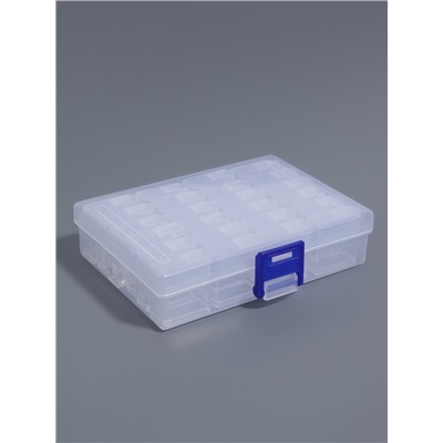 Органайзер для хранения мелочей, 24 баночки, 13×10×3.5 см, прозрачный