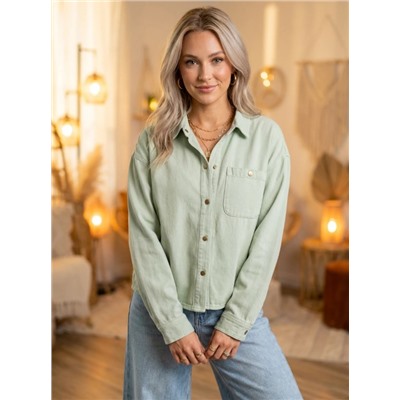 Джинсовая рубашка OVER SIZE (хлопок)