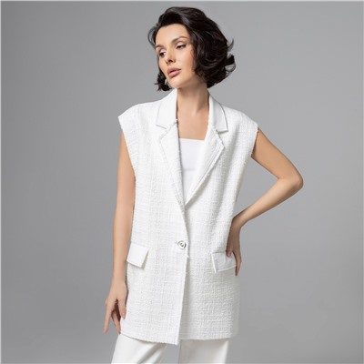 Жилет, в котором выглядишь дорого, Карьерный взлет (античный белый)